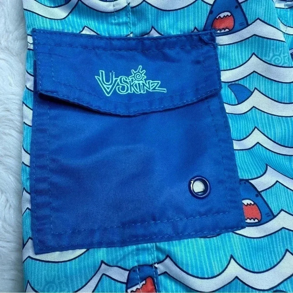 UV Skinz 2 Pc Swimsuit  Blue / Shark Size 5 - Picture 12 of 16